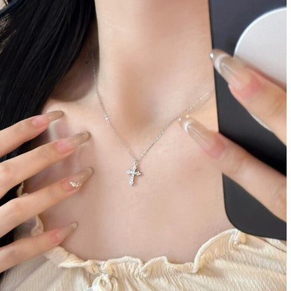 Cross pendant, wind chain, trendy necklace for women