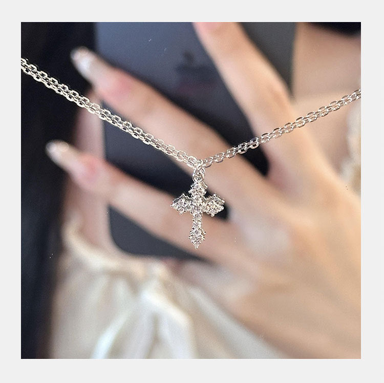 Cross pendant, wind chain, trendy necklace for women