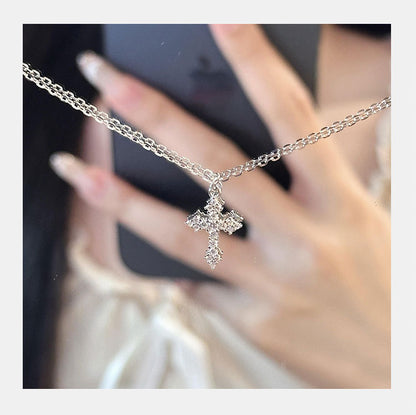 Cross pendant, wind chain, trendy necklace for women