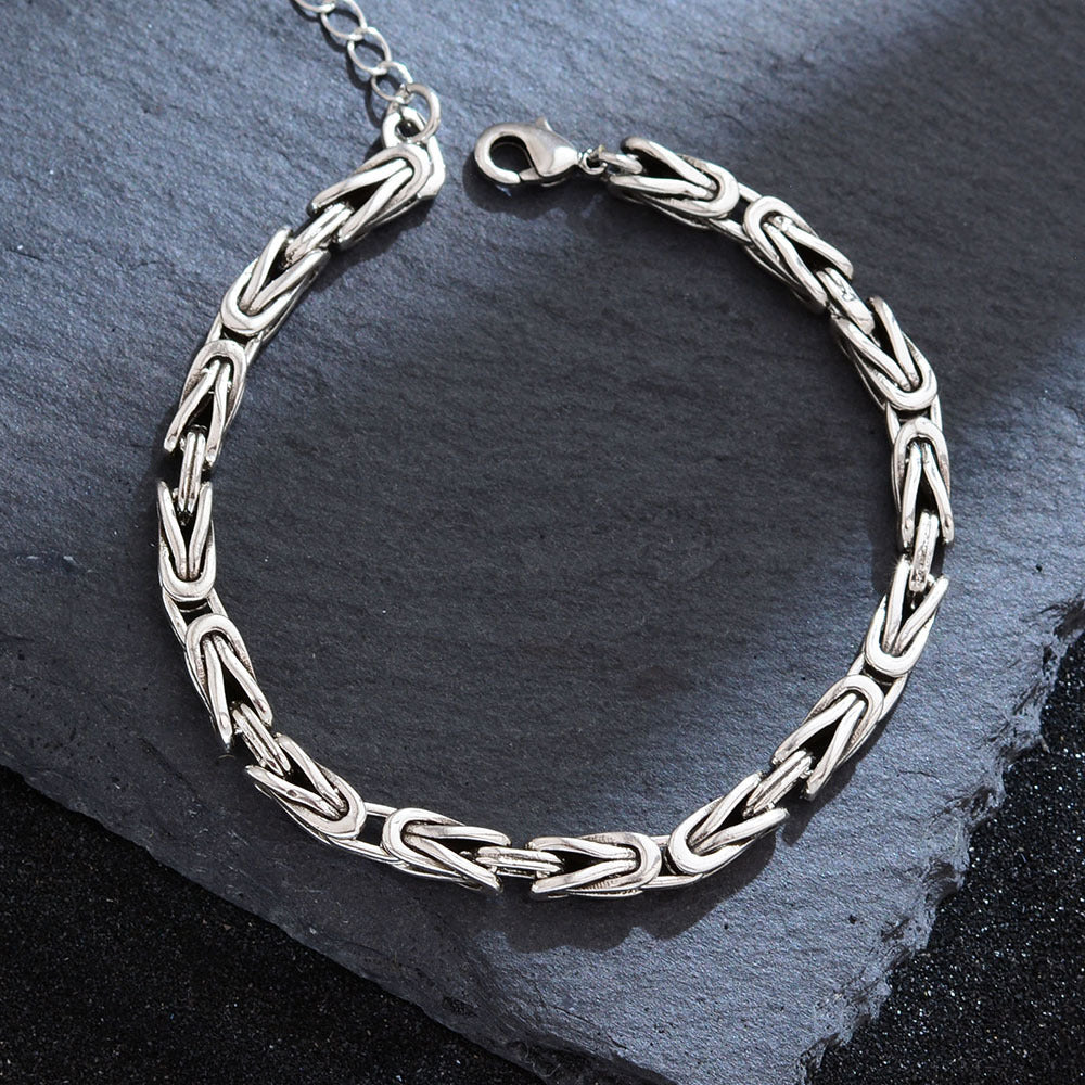 Peace Print Keel Twist Woven Bracelet