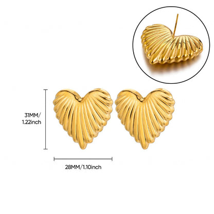 Trendy 18k earrings, high-end three-dimensional stud earrings and earrings