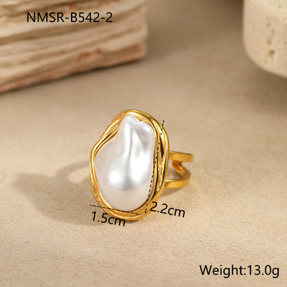 High-end, irregular-shaped Baroque pearl earring chain