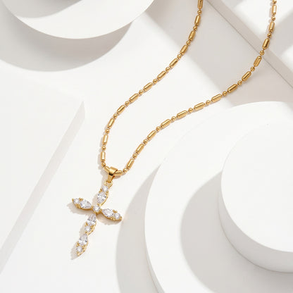 The cross pendant is versatile