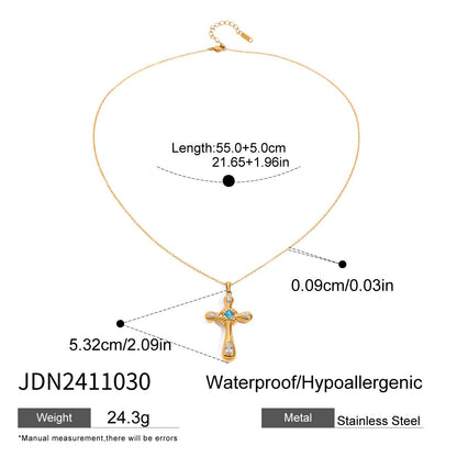 The elegant 18k cross pendant is a high-end jewelry design