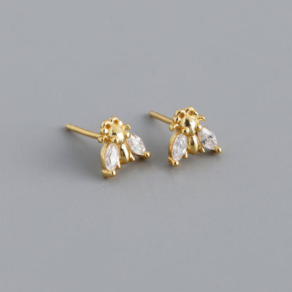 MOQ=2PCS  all ect-shaped s925 stud earrings, fresh and delicate earrings and earrings for women