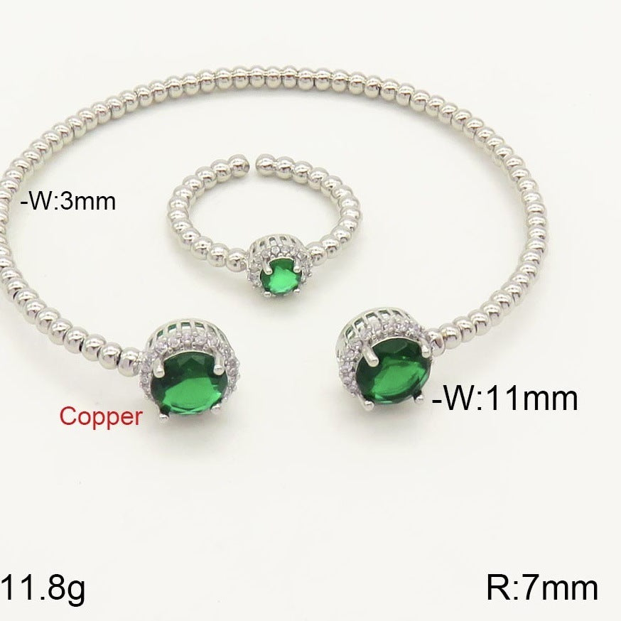 18K Micro-Inlaid Adjustable Colour Bracelet