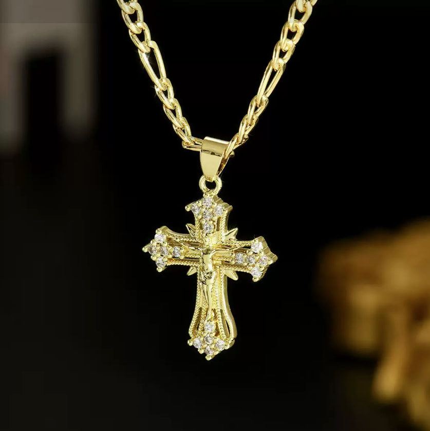 Cross pendant for men, androgynous style, Yiwu jewelry and necklace for women