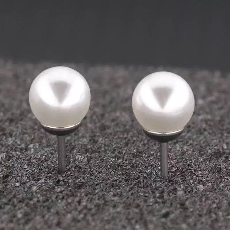 High-end earrings, pearl stud earrings, butterfly earplug style earrings