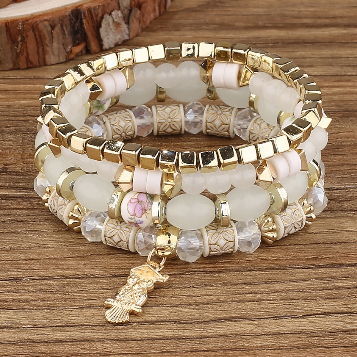 Bohemian Crystal Tassel Beaded Bracelet