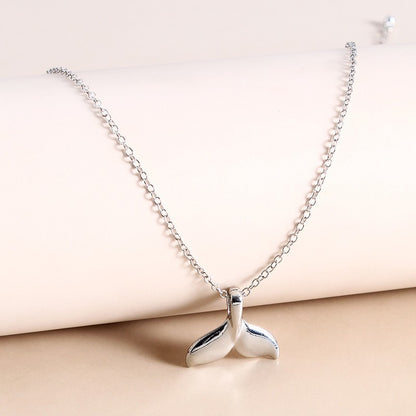 Mermaid & Dolphin Tail Pendant Necklace