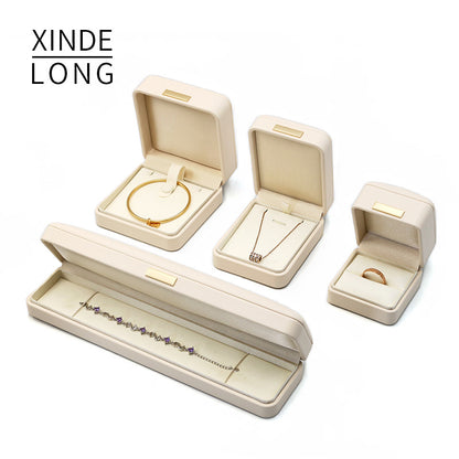 PU leather jewelry box, microfiber ring box, stud box, pendant box, jade bracelet box, bracelet box, long chain box