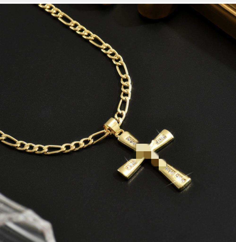 Cross pendant for men, androgynous style, Yiwu jewelry and necklace for women