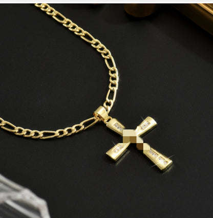 Cross pendant for men, androgynous style, Yiwu jewelry and necklace for women