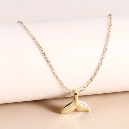 Mermaid & Dolphin Tail Pendant Necklace