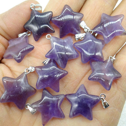 crystal agate five-pointed star pendant accessory jewelry star pendant
