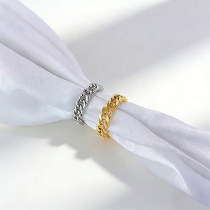 Chain rings, versatile accessories for both men and women, 18K couple rings