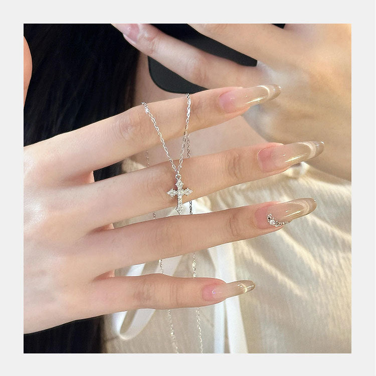 Cross pendant, wind chain, trendy necklace for women