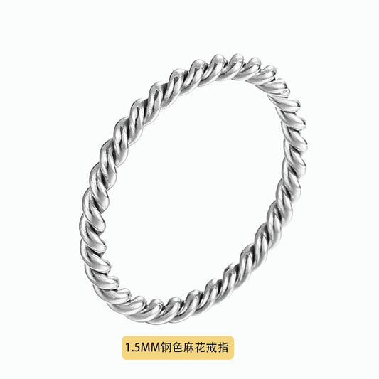 Minimalist Steel Ring Set – Stackable Bands for Women