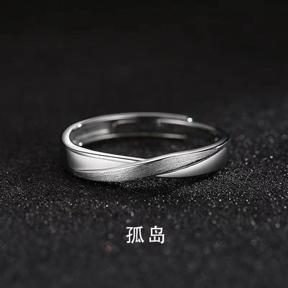 Mobius strip ring design for men's trendy and high-end style, index finger and women's couple rings