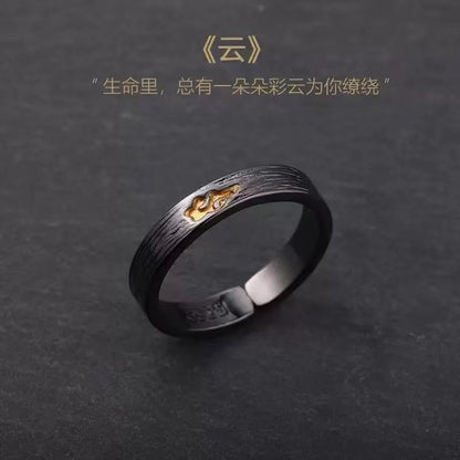 Mobius strip ring design for men's trendy and high-end style, index finger and women's couple rings