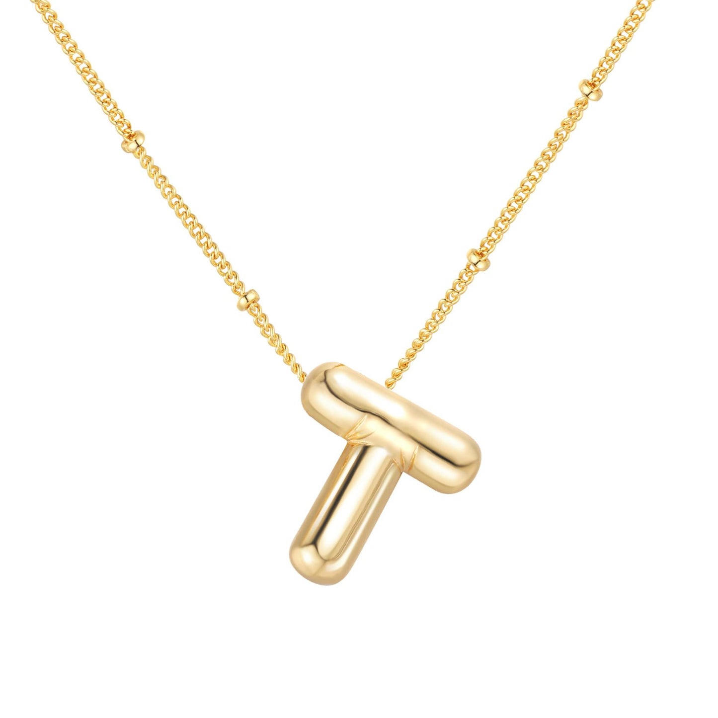 18K balloon letter silver bubble 26 English pendant ornaments