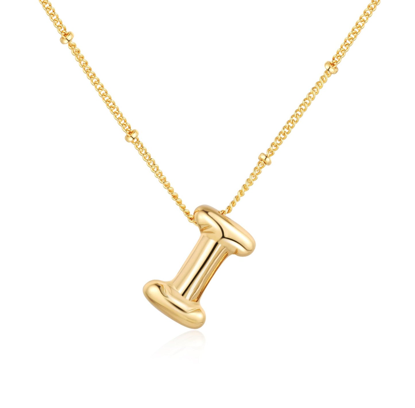 18K balloon letter silver bubble 26 English pendant ornaments