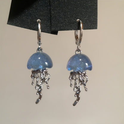 New sweet and versatile style blue mother pendant earrings