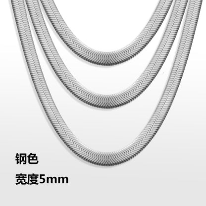 18K Flat Serpentine Chain Bracelet