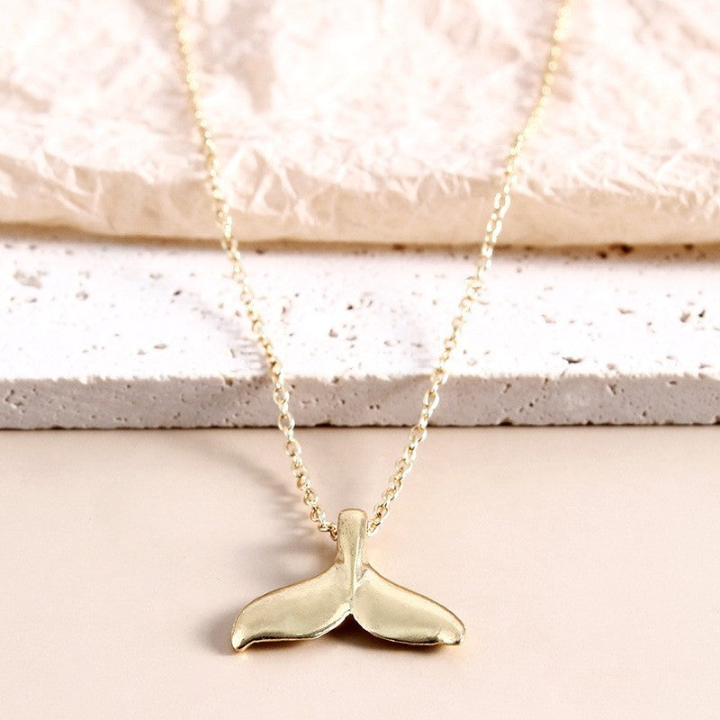 Mermaid & Dolphin Tail Pendant Necklace