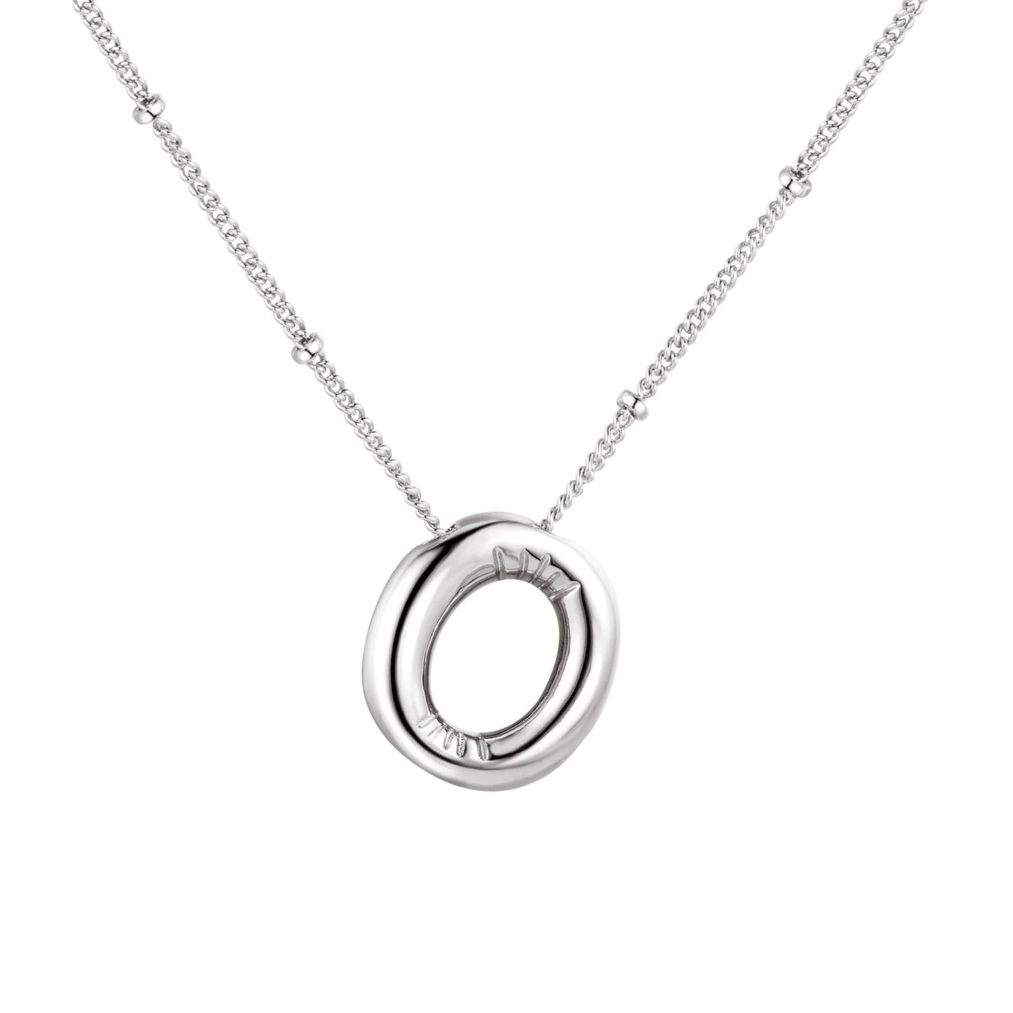 18K balloon letter silver bubble 26 English pendant ornaments