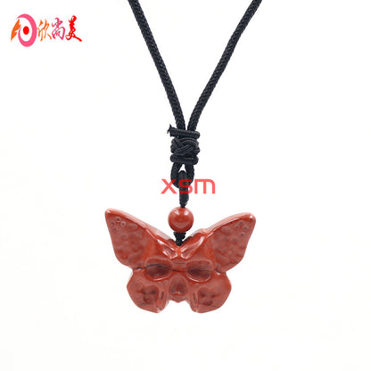 Autumn and winter crystal  carved animal pendants and necklaces for women