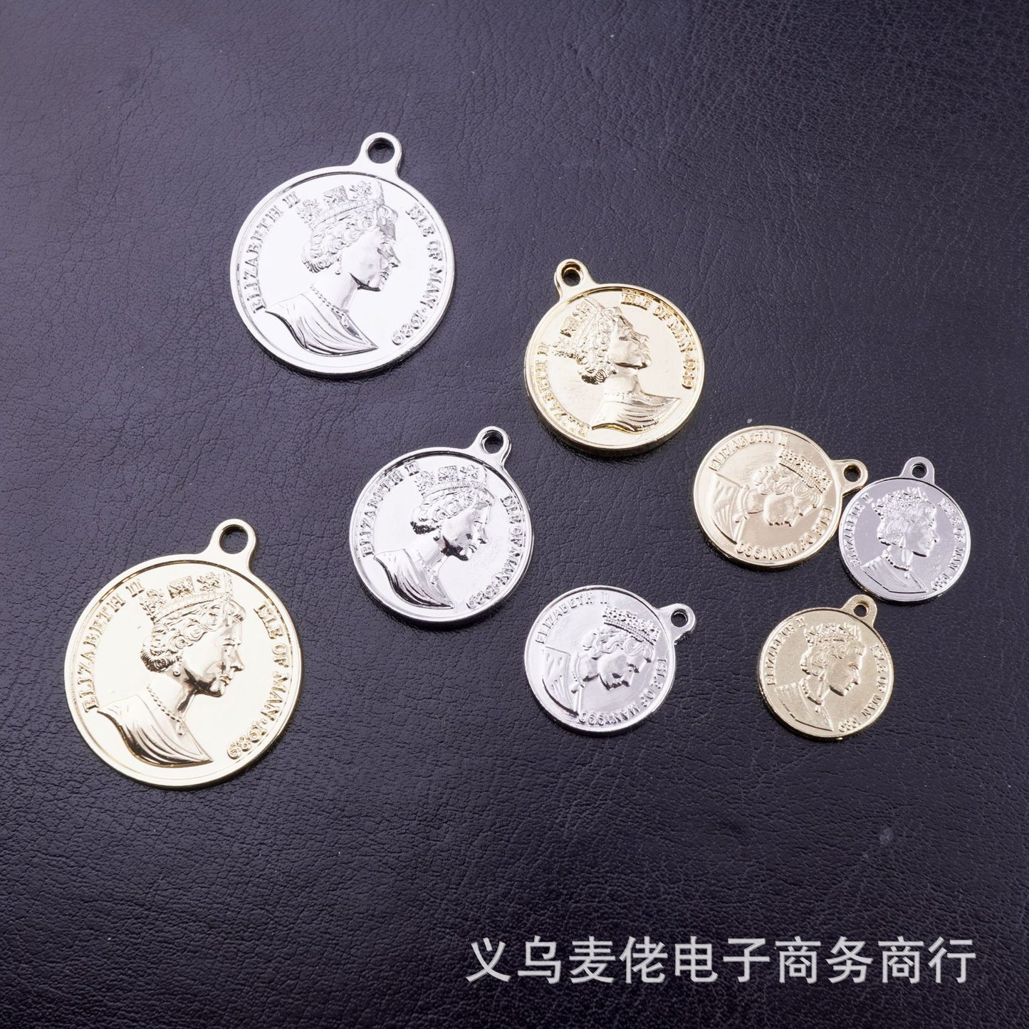 A coin pendant with a beautiful human head