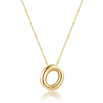 The letter pendant is available in 26 colors in 18K