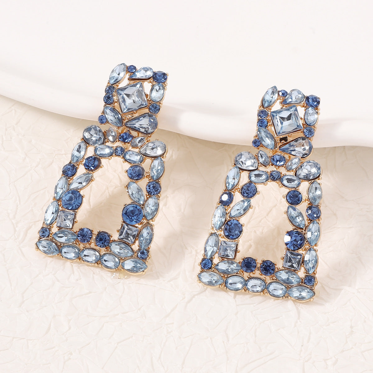Square-set party trendy, versatile and elegant earrings and earrings from Yiwu