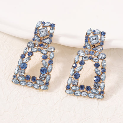 Square-set party trendy, versatile and elegant earrings and earrings from Yiwu