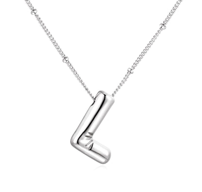 18K balloon letter silver bubble 26 English pendant ornaments