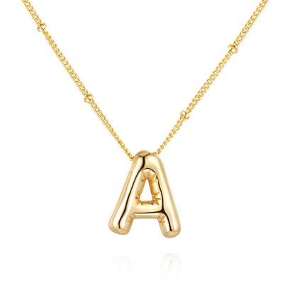18K balloon letter silver bubble 26 English pendant ornaments