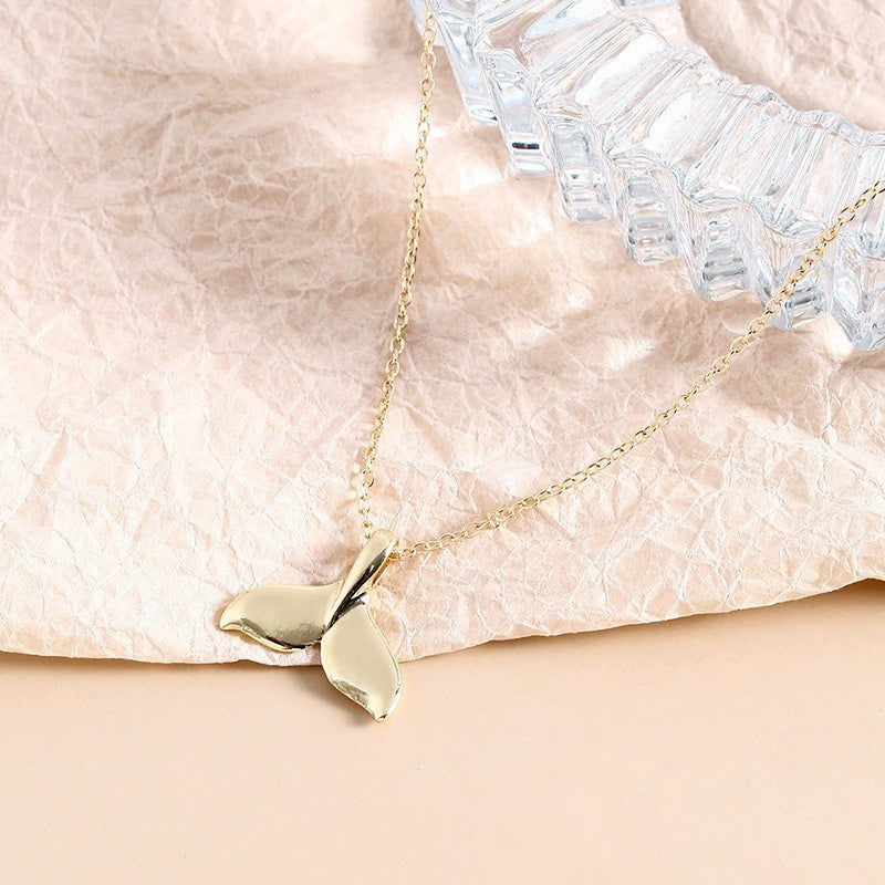 Mermaid & Dolphin Tail Pendant Necklace