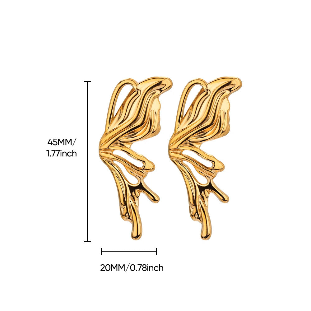 Trendy 18k earrings, high-end three-dimensional stud earrings and earrings