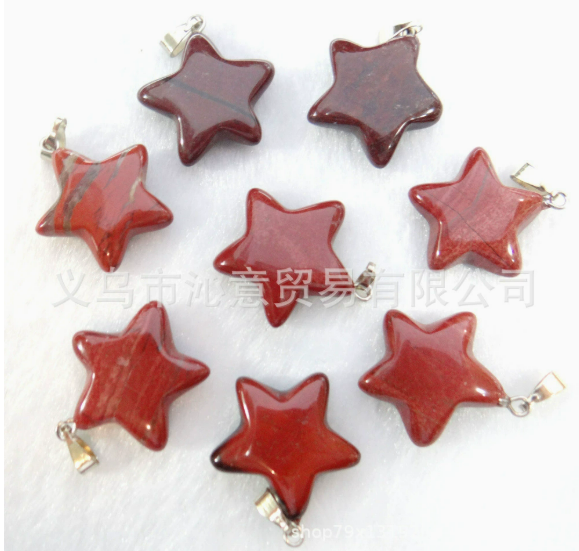 crystal agate five-pointed star pendant accessory jewelry star pendant