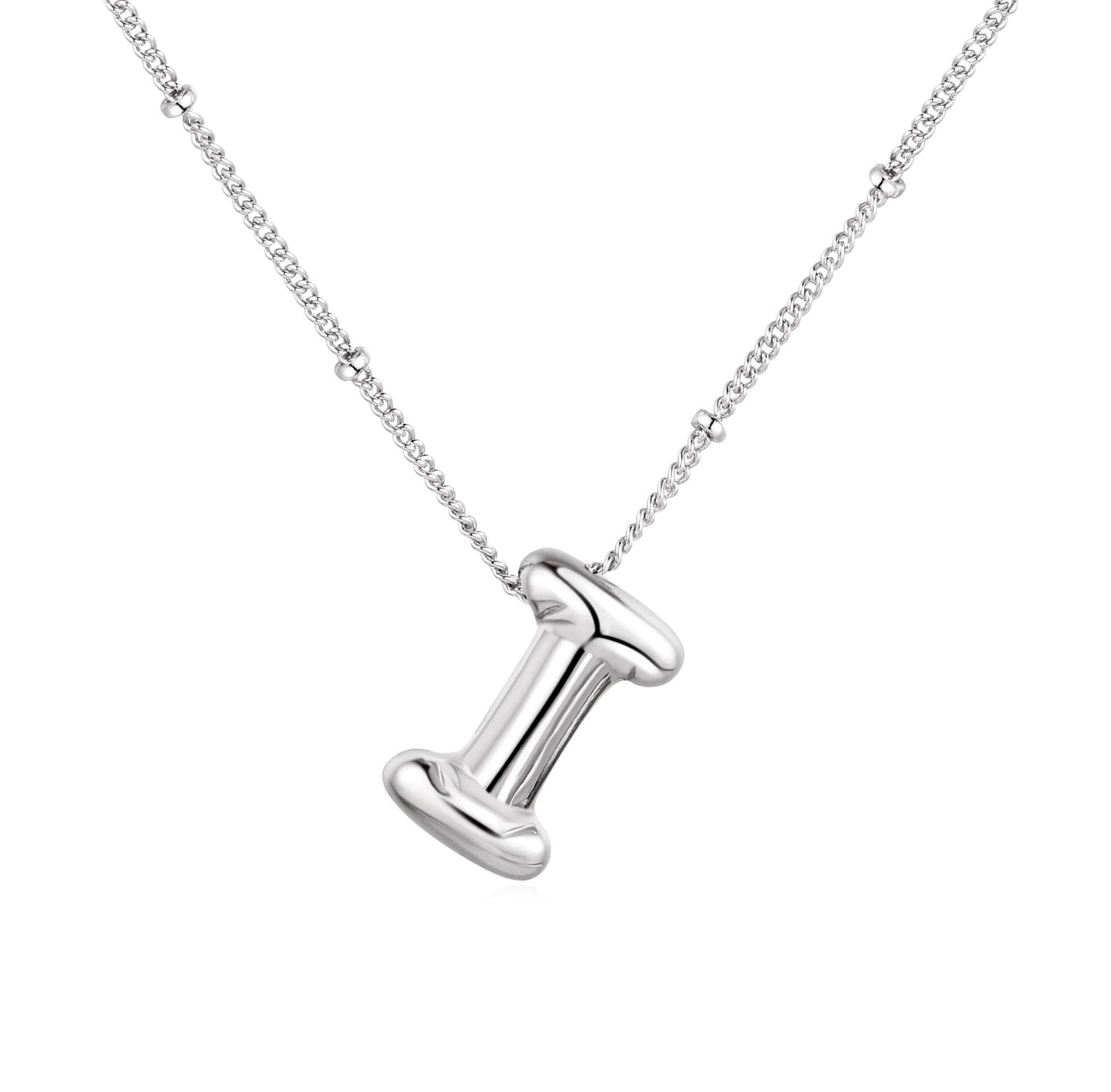 18K balloon letter silver bubble 26 English pendant ornaments