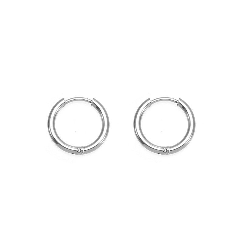 Circle ear loops, vacuum, versatile earrings, plain ring earrings