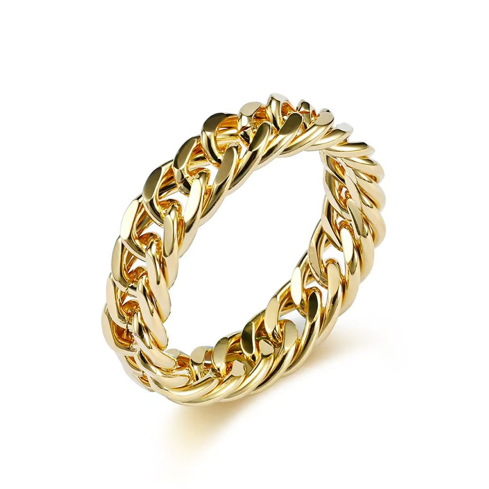 Chain rings, versatile accessories for both men and women, 18K couple rings