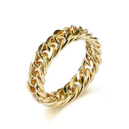 Chain rings, versatile accessories for both men and women, 18K couple rings