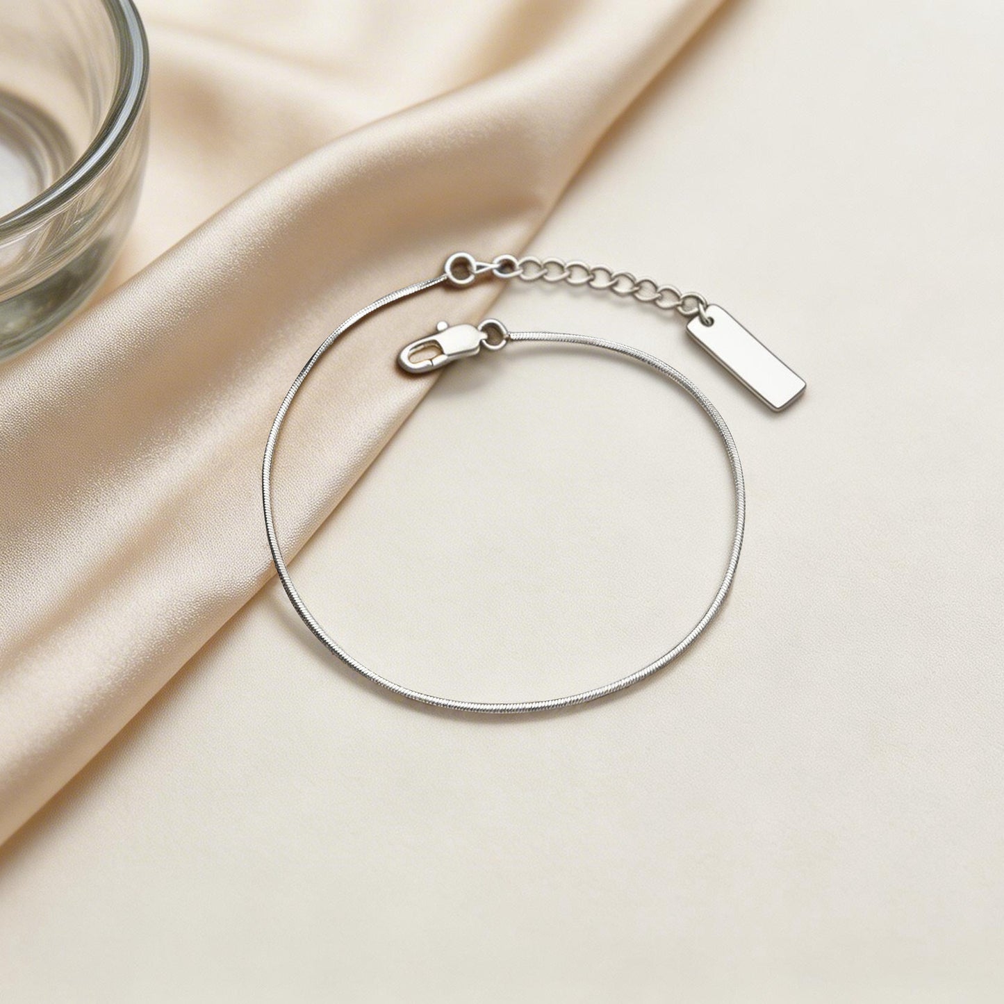 Ladies' Square Snake Chain Bracelet