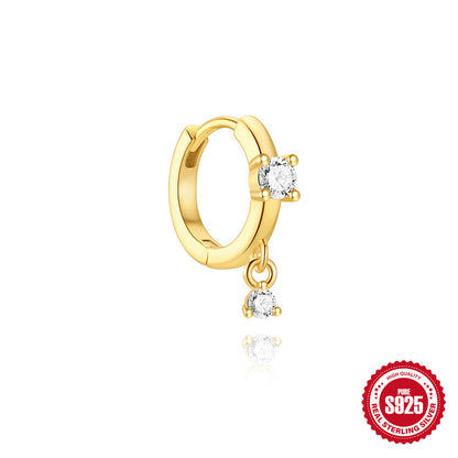 Stacked Style s925 basic horse eye set combination cartilage earring les