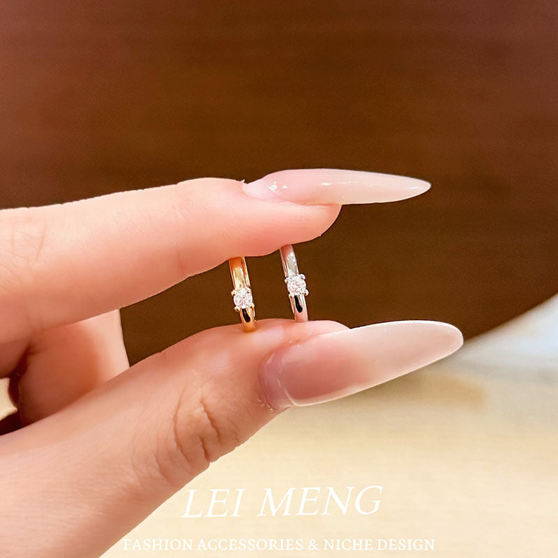 Minimalist style single-ear le women's 2026 high-end and exquisite earrings, cold style earrings
