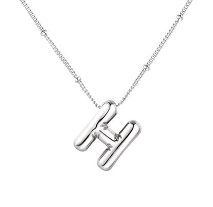18K balloon letter silver bubble 26 English pendant ornaments