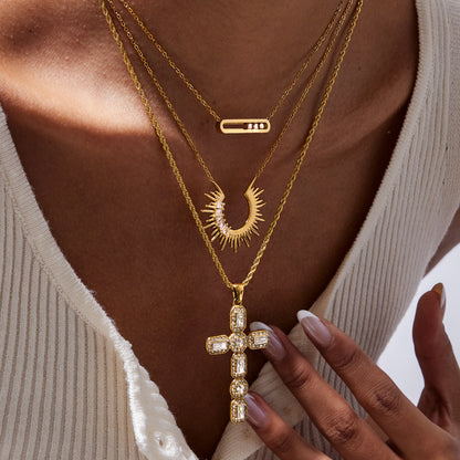 The 316-piece cross-shaped accessory women's sweater chain exudes a sense of sophistication