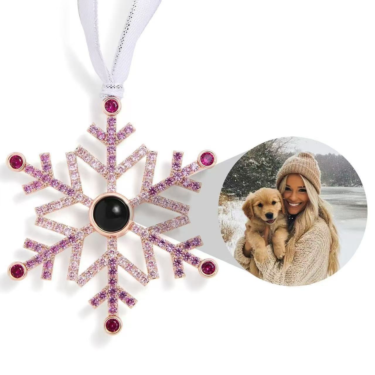 Snowflake projection versatile and elegant pendant